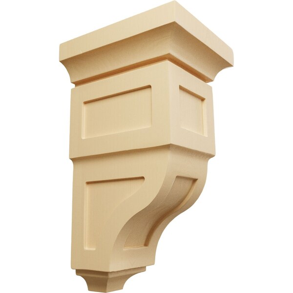 Ekena Millwork 6"W x 6 3/4"D x 12"H Large Reyes Wood Corbel, Maple - CORW06X06X12RYMA