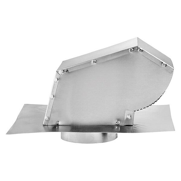 Lambro 4'' Aluminum Exhaust Roof Vent Cap with Screen, Damper, and Collar,  - 109R