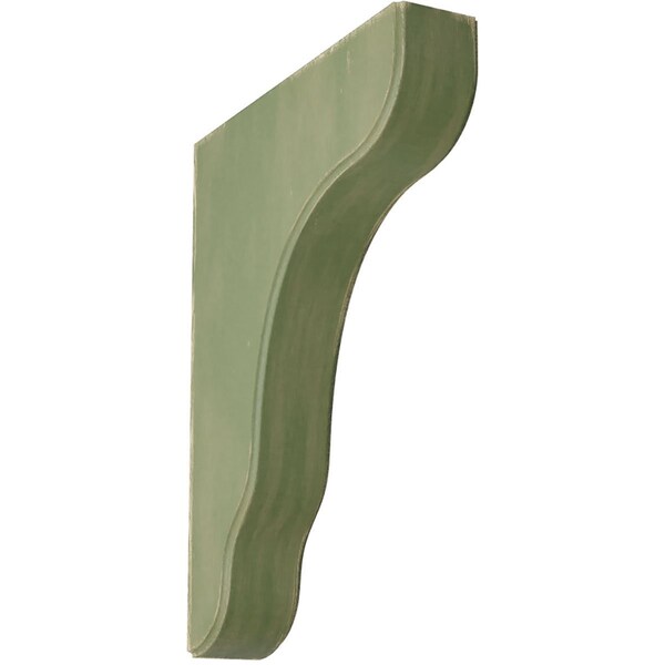 Ekena Millwork 1 3/4"W x 8 1/2"D x 11"H Plymouth Wood Vintage Decor Bracket, Restoration Green - BKTWD02X09X11PLGR