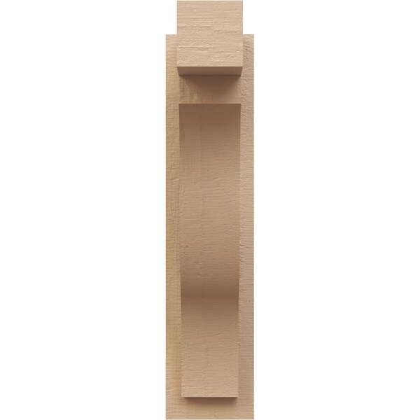 Ekena Millwork 5 1/2-in W x 12-in D x 24-in H Funston Block Rough Cedar Woodgrain TimberThane Outlooker, Primed Tan - OUTUR055X12X24FST44RCPR