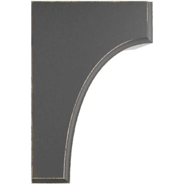 Ekena Millwork 5 1/4"W x 4"D x 6"H Clarksville Wood Vintage Decor Bracket, Black - BKTWD05X04X06CVBL
