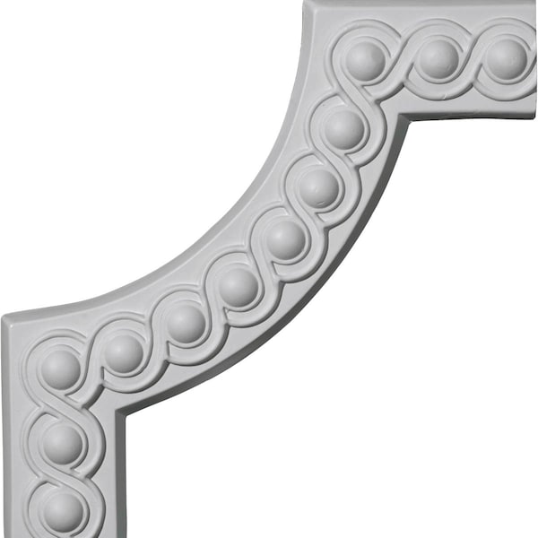 Ekena Millwork 10 1/4"W x 10 1/4"H Foster Running Coin II Panel Moulding Corner (matches moulding PML02X00FO) - PML10X10FO-2