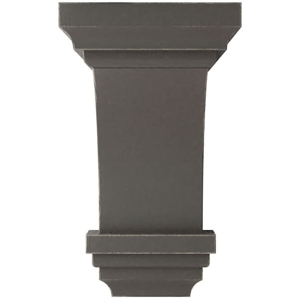 Ekena Millwork 3 1/2"W x 3 3/4"D x 6"H Mini Jefferson Wood Vintage Decor Corbel, Reclaimed Grey - CORWD03X03X06JEGY