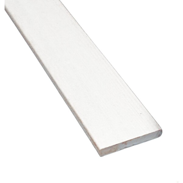 Timberchic Wood, White, 48 in L, 1.25 in W, Stained - 406