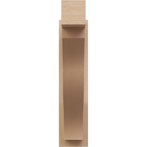Ekena Millwork 5 1/2-in W x 20-in D x 24-in H Funston Block Rough Cedar Woodgrain TimberThane Outlooker, Primed Tan - OUTUR055X20X24FST44RCPR