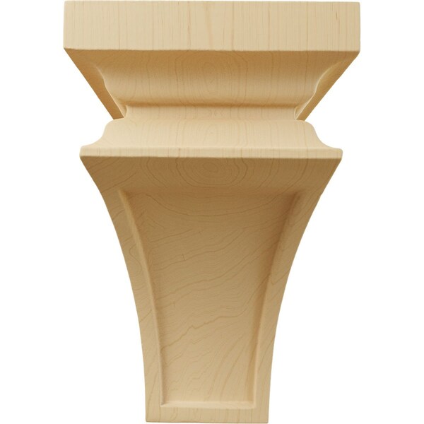 Ekena Millwork 3 1/2"W x 3 3/4"D x 6"H Mini Nevio Wood Corbel, Alder - CORW03X03X06NEAL