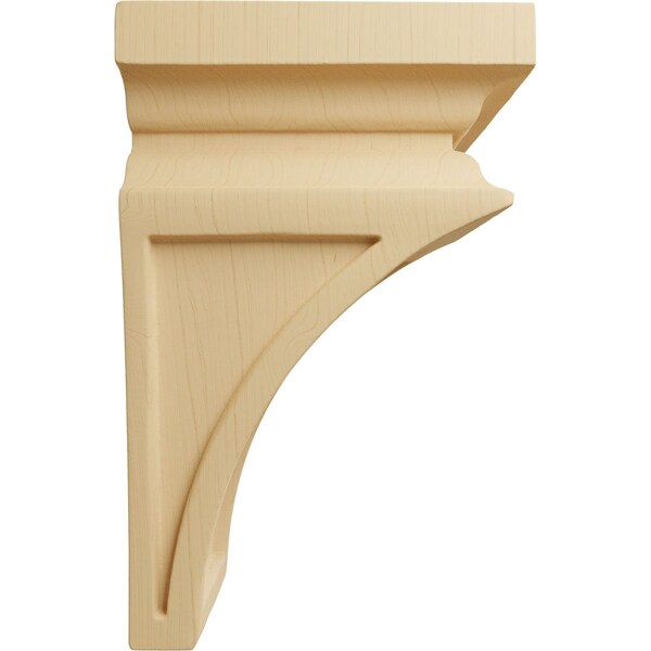 Ekena Millwork 3 1/2"W x 3 3/4"D x 6"H Mini Nevio Wood Corbel, Alder - CORW03X03X06NEAL