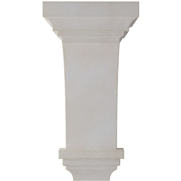Ekena Millwork 7"W x 7 3/4"D x 14"H Jumbo Jefferson Wood Vintage Decor Corbel, Chalk Dust White - CORWD07X07X14JEWH
