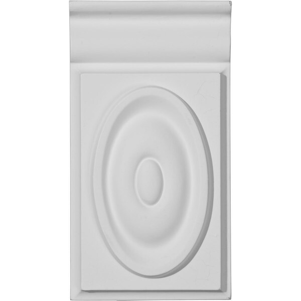 Ekena Millwork 3 3/4"W x 7"H x 1 1/8"P Giana Plinth Block - PB03X07X01GI