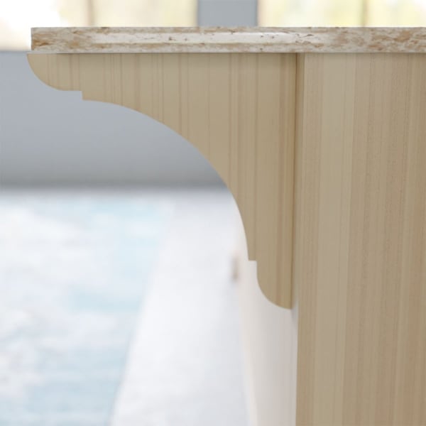 Ekena Millwork 1 3/4"W x 12"D x 12"H Extra Large Olympic Wood Bracket, Rubberwood - BKTW01X12X12OLRW
