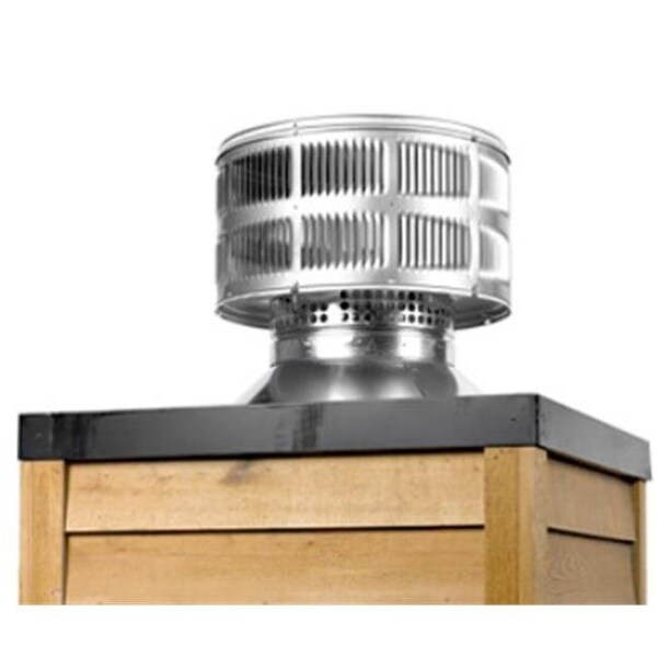 Majestic Pet Majestic TR342-B Telescoping Termination Round Cap with Storm Collar - TR342-B