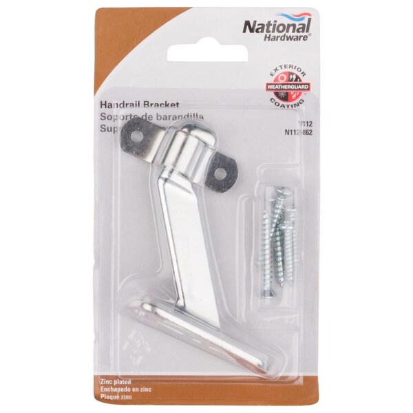 National Hardware National Hardware Silver Zinc Die Cast w/Steel Strap Handrail Bracket 2.13 in. L 250 lb - N112-862