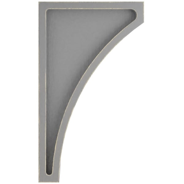 Ekena Millwork 3"W x 3 1/2"D x 6"H Small Lawson Wood Vintage Decor Corbel, Pebble Grey - CORWD03X03X06LWPG