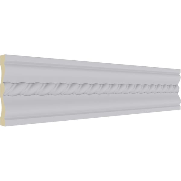 Ekena Millwork Chair Rail, Urethane, 94-1/2 in L, 4 in H, Factory Primed - MLD04X00OS