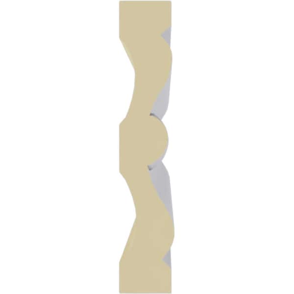Ekena Millwork Chair Rail, Urethane, 94-1/2 in L, 4 in H, Factory Primed - MLD04X00OS