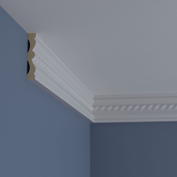 Ekena Millwork Chair Rail, Urethane, 94-1/2 in L, 4 in H, Factory Primed - MLD04X00OS
