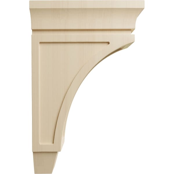 Ekena Millwork 4 1/2"W x 9"D x 14"H Large Lucan Wood Corbel, Rubberwood - CORW05X09X14LURW