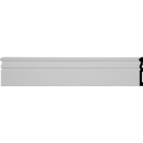 Ekena Millwork Baseboard Moulding, Polyurethane, 96 in L, 5-7/8 in H - BBD05X00BR