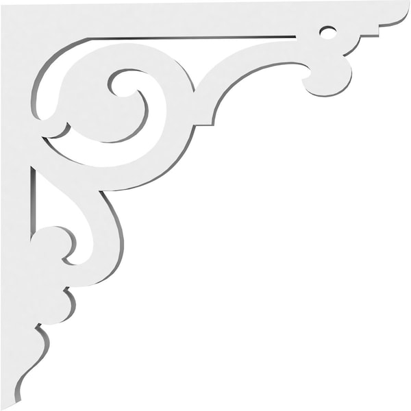 Ekena Millwork Hurley Architectural Grade PVC Bracket, 5/8"W X 8"D X 8"H - BKTP01X08X08HU