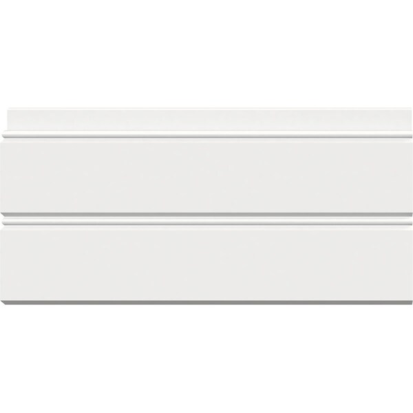Ekena Millwork 5 3/4"H x 1/2"P x 96"L Reversible Beaded Plank Moulding, PVC - MLD06X01X96BPSWPV