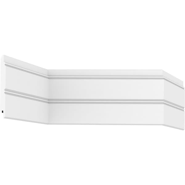 Ekena Millwork 5 3/4"H x 1/2"P x 96"L Reversible Beaded Plank Moulding, PVC - MLD06X01X96BPSWPV