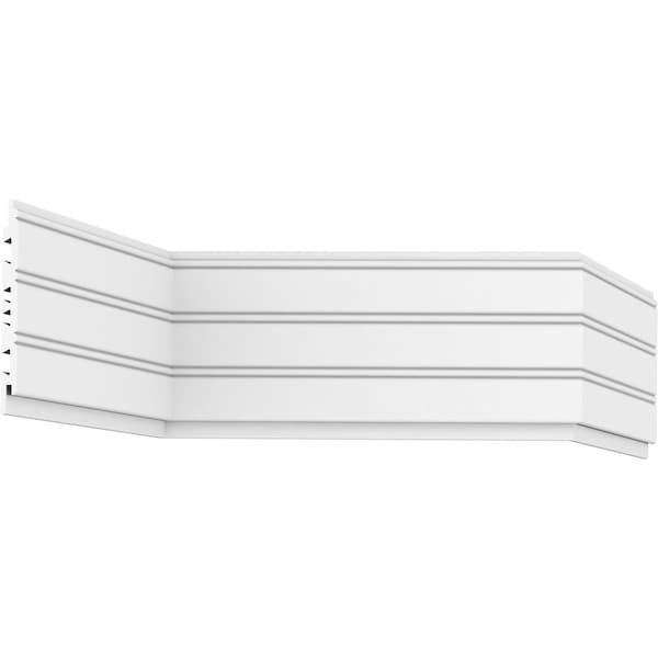 Ekena Millwork 5 1/2"H x 3/8"P x 96"L Beaded Planking Moulding, PVC - MLD05X00X96BPSWPV