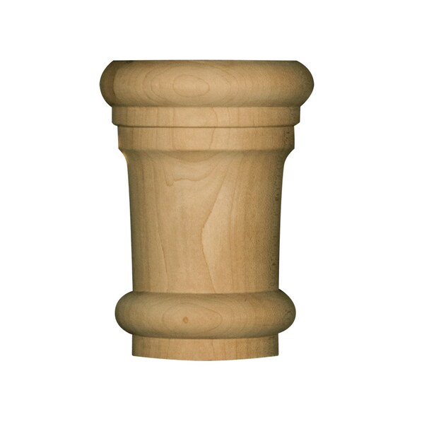 Osborne Wood Products 4 3/4 x 3 1/2 x 1 3/4 Large Traditional Half Round Capital in Rubberwo - 892037RW