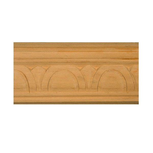 Osborne Wood Products 1 3/4 x 1 3/4 x 96 Small Egg & Dart Crown in Basswood - 892010BAS