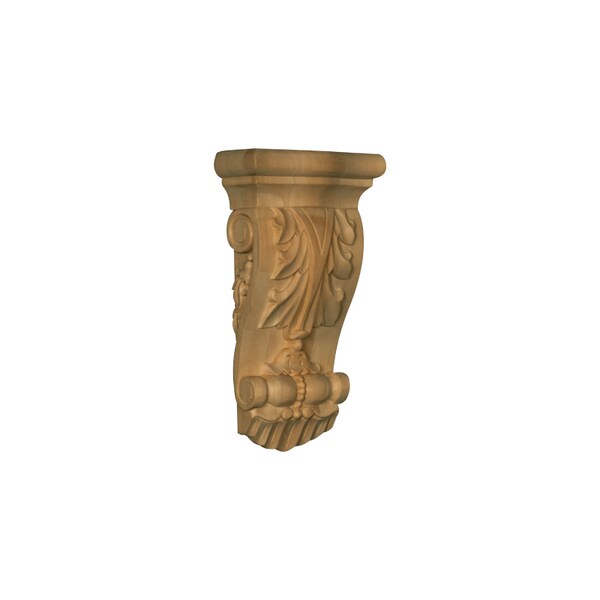 Osborne Wood Products 9 7/8 x 5 1/2 x 2 1/2 Small Corinthian Corbel in Rubberwood <smal - 891829RW