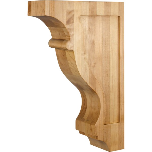 Hardware Resources 3-1/2" Wx10"Dx16"H Hard Maple Contour Corbel - CORW-3HMP
