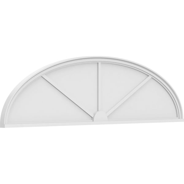Ekena Millwork Elliptical 3 Spoke Architectural Grade PVC Pediment, 80"W x 21"H x 2"P - PEDPS080X210ELL03