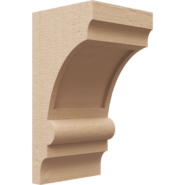 Ekena Millwork 5"W x 5"D x 10"H Wide Diane Rough Cedar Woodgrain TimberThane Corbel, Primed Tan - CORUR05X05X10DIARCPR