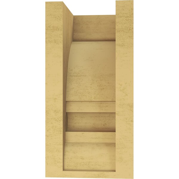 Ekena Millwork 5"W x 5"D x 10"H Wide Diane Rough Cedar Woodgrain TimberThane Corbel, Primed Tan - CORUR05X05X10DIARCPR