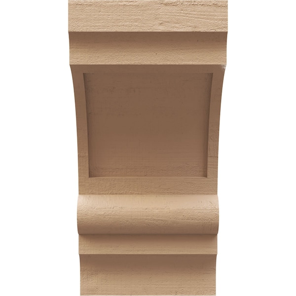 Ekena Millwork 5"W x 5"D x 10"H Wide Diane Rough Cedar Woodgrain TimberThane Corbel, Primed Tan - CORUR05X05X10DIARCPR