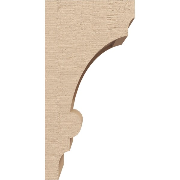 Ekena Millwork 5"W x 5"D x 10"H Wide Diane Rough Cedar Woodgrain TimberThane Corbel, Primed Tan - CORUR05X05X10DIARCPR