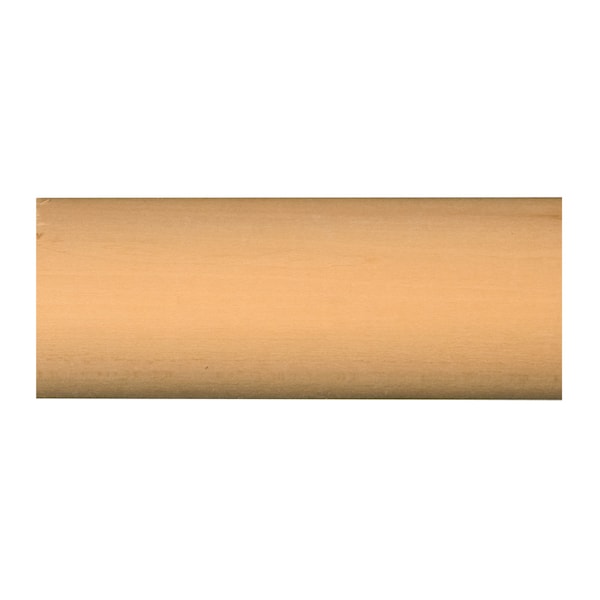 Osborne Wood Products 1 x 2 x 96 Large Plain Half Round Moulding in Basswood - 892058BAS