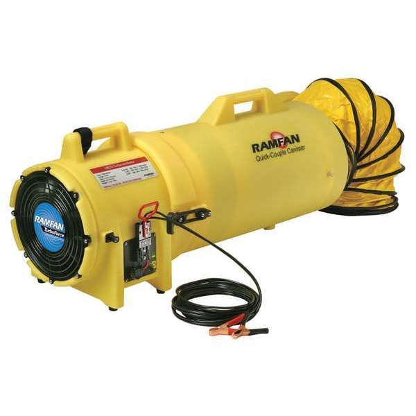 Ramfan Conf.Sp.Fan, Axial, 25ft., 8In., Duct, 1/4HP - ED9025
