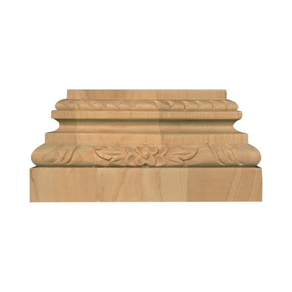 Osborne Wood Products 3 x 6 1/4 x 1 7/8 Medium Pilaster Base in Rubberwood (paint - 892029RW