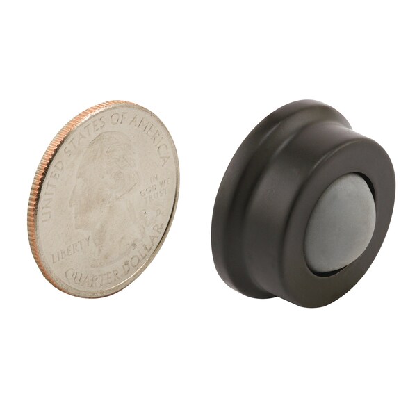 Prime-Line Cast Brass Wall Protector with Convex Bumper, 1 In., Bronze, (Single Pack) - J 4648