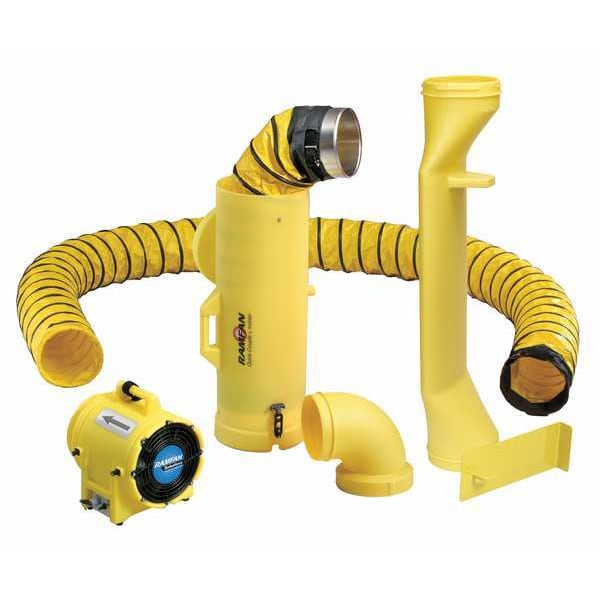 Ramfan Manhole Entry System, 8 In, 1/3 HP - UB20/MED