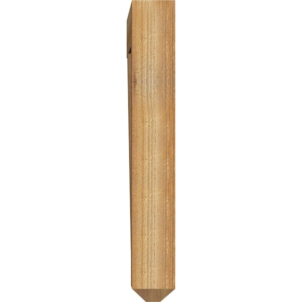Ekena Millwork Thorton Craftsman Rough Sawn Bracket, Western Red Cedar, 4"W x 24"D x 28"H - BKT04X24X28THR04RWR