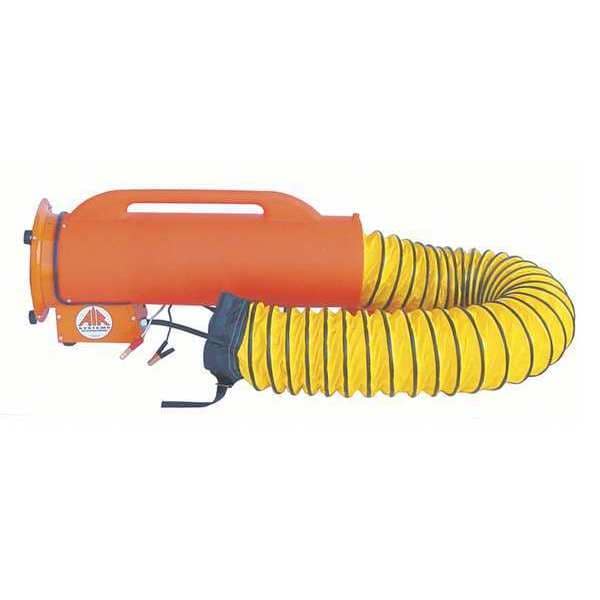 Air Systems Intl Fan, 15 ft. Duct Canister, 8", 12 VDC - SVF-15DCAN