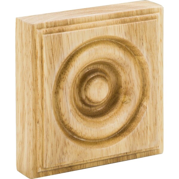 Hardware Resources Rubberwood, 3-1/2" H, 3-1/2" W, Unfinished - ROS5-RW