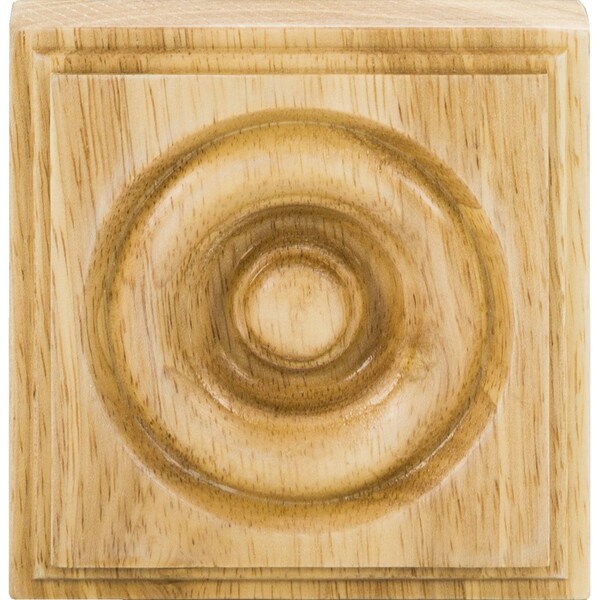 Hardware Resources Rubberwood, 3-1/2" H, 3-1/2" W, Unfinished - ROS5-RW