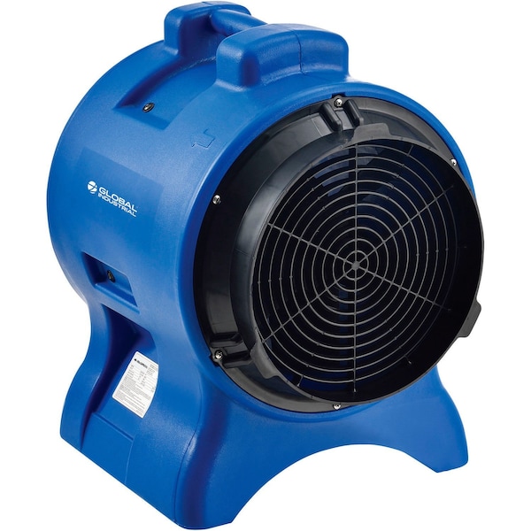 Global Industrial 12 Confined Space Blower Fan, Rotomold Plastic, 1 Speed, 2700 CFM, 1 HP - 293036