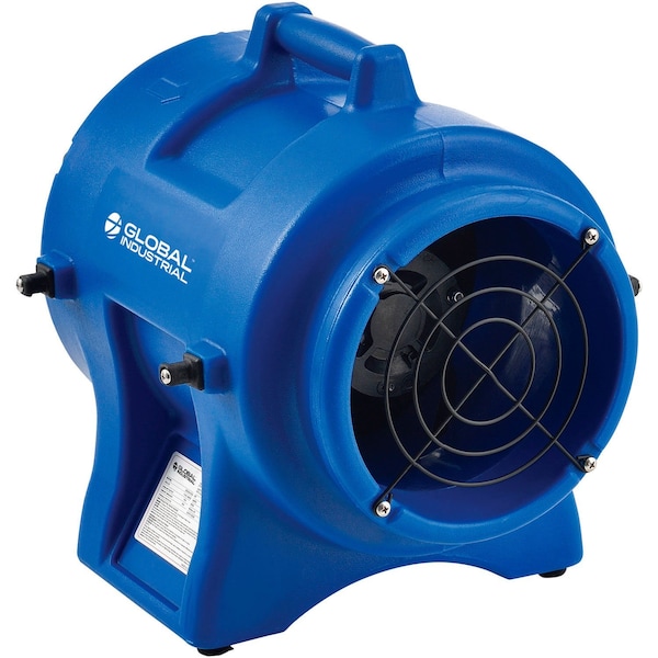 Global Industrial 8 Confined Space Vent Fan, Rotomold Plastic, 1/3HP, 1000 CFM, Blue - 293034