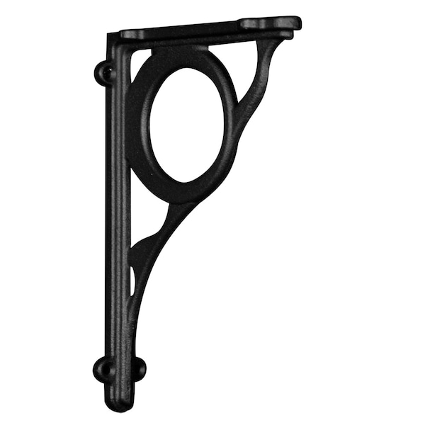 Osborne Wood Products 9 x 1 1/2 x 6 Simple Cast Iron Corbel in Flat Black Finish - 8924BL