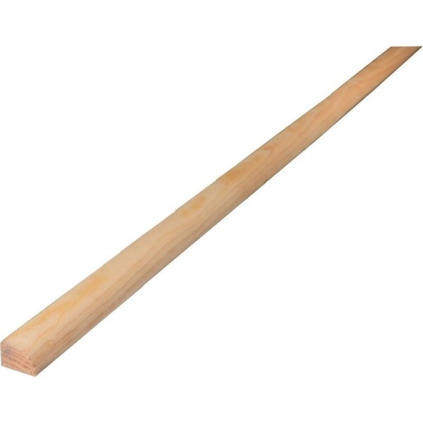 Alexandria Moulding Base Moulding, 96 in L, 3/4 in W, 1/2 in Thick, Shoe Profile - 0W126-20096C1