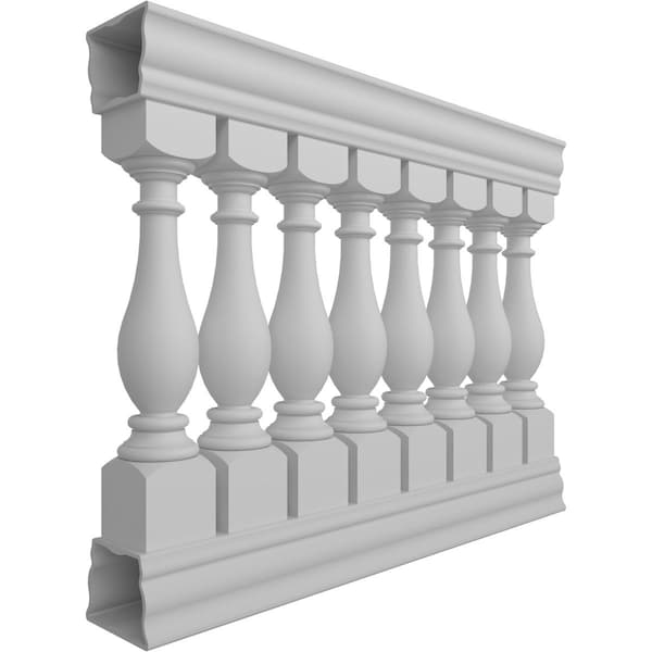 Ekena Millwork Fiberthane Legacy Balustrade Railing Kit, Style D (6 1/4" On-Center Spacing to Pass 4" Sphere Code) - BALK40X048LGD