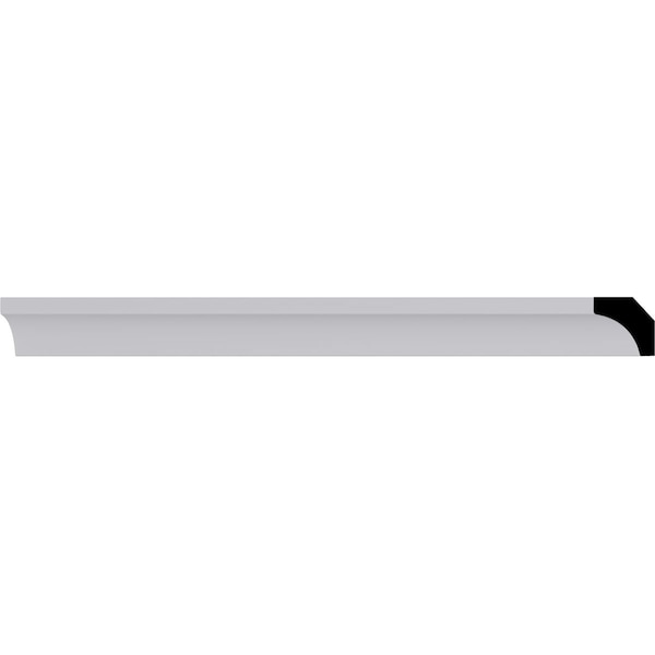 Ekena Millwork 3/4"H x 3/4"P x 7/8"F x 94 1/2"L Traditional Crown Moulding - MLD00X00X01TR